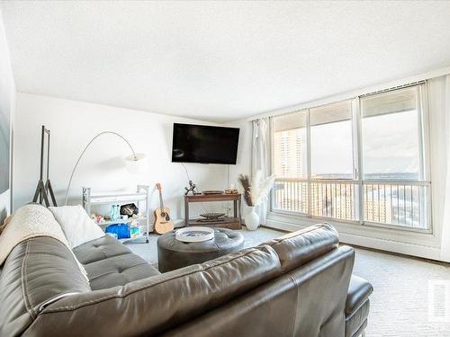 1906 9903 104 St, Edmonton, AB - Indoor Photo Showing Living Room