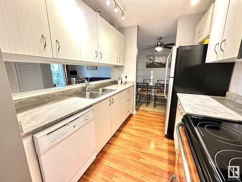 111 11620 9A Avenue, Edmonton, AB - Indoor Photo Showing Kitchen With Double Sink