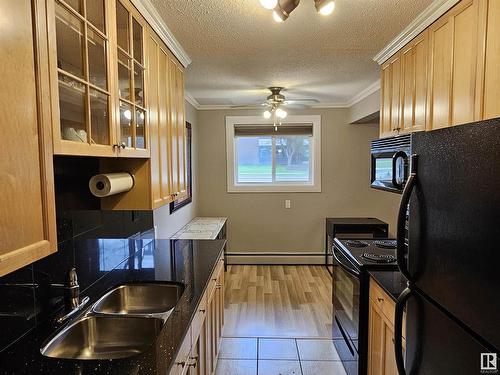 104 9925 83 Avenue, Edmonton, AB - Indoor Photo Showing Kitchen With Double Sink