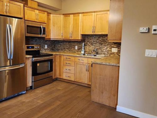 316 10530 56 Avenue, Edmonton, AB - Indoor Photo Showing Kitchen With Stainless Steel Kitchen With Double Sink