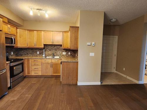 316 10530 56 Avenue, Edmonton, AB - Indoor Photo Showing Kitchen With Stainless Steel Kitchen With Double Sink