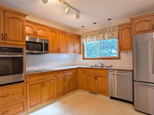 5106 45B Avenue, Vegreville, AB - Indoor Photo Showing Kitchen With Double Sink