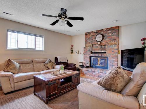 15425 98 Street, Edmonton, AB - Indoor Photo Showing Living Room With Fireplace