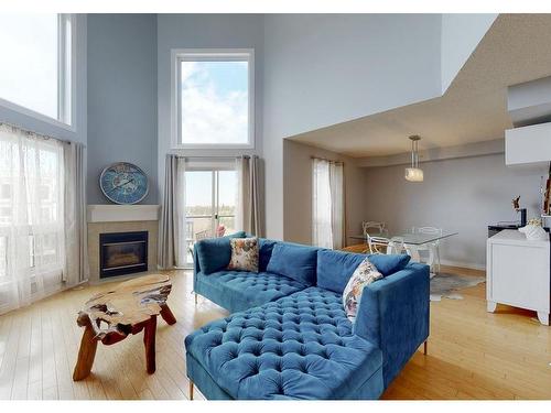 502 7905 96 Street, Edmonton, AB - Indoor Photo Showing Living Room With Fireplace