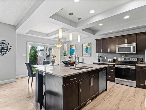 17208 78 Street, Edmonton, AB - Indoor Photo Showing Kitchen With Double Sink