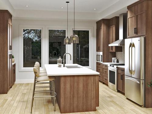 13918 107A Avenue, Edmonton, AB - Indoor Photo Showing Kitchen With Double Sink With Upgraded Kitchen