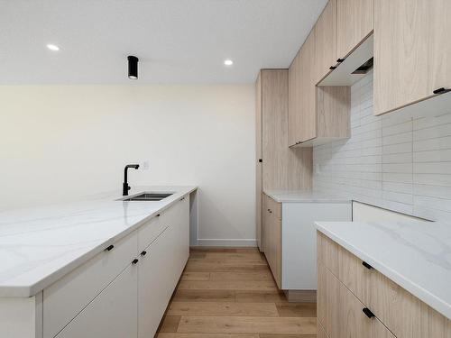 11740 91 Street, Edmonton, AB - Indoor Photo Showing Kitchen With Double Sink