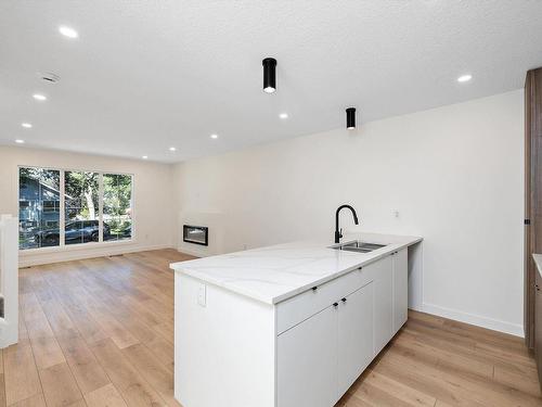 11740 91 Street, Edmonton, AB - Indoor Photo Showing Kitchen With Double Sink