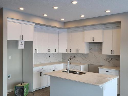 7052 182 Avenue, Edmonton, AB - Indoor Photo Showing Kitchen With Double Sink