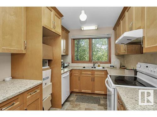 9801 92 Avenue Nw, Edmonton, AB - Indoor Photo Showing Kitchen With Double Sink