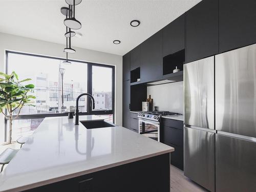 10339 Wadhurst Road, Edmonton, AB - Indoor Photo Showing Kitchen With Upgraded Kitchen