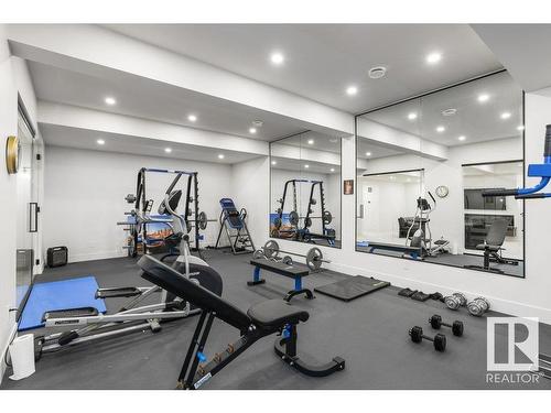 6 Lake Ridge Estates, Rural Parkland County, AB - Indoor Photo Showing Gym Room