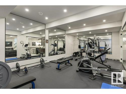 6 Lake Ridge Estates, Rural Parkland County, AB - Indoor Photo Showing Gym Room