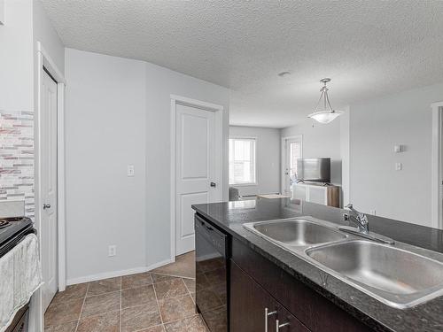 414 5390 Chappelle Road, Edmonton, AB - Indoor Photo Showing Kitchen With Double Sink