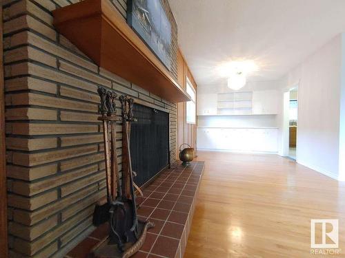 8714 160 Street, Edmonton, AB - Indoor Photo Showing Other Room With Fireplace