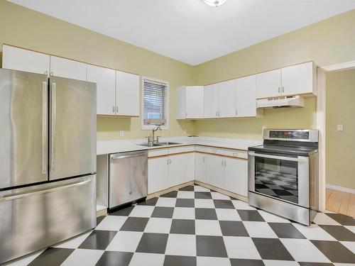 10722 92 Street, Edmonton, AB - Indoor Photo Showing Kitchen With Double Sink