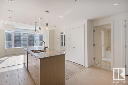 414 2606 109 Street, Edmonton, AB - Indoor Photo Showing Kitchen With Double Sink With Upgraded Kitchen