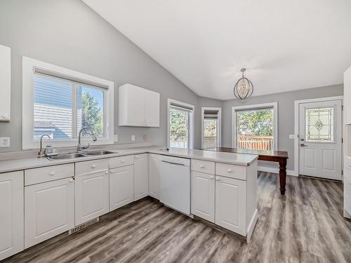 2932 41 Avenue, Edmonton, AB - Indoor Photo Showing Kitchen With Double Sink