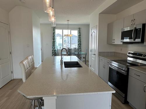 18007 71 Street, Edmonton, AB - Indoor Photo Showing Kitchen With Double Sink