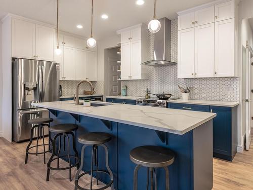 4215 206 Street, Edmonton, AB - Indoor Photo Showing Kitchen With Upgraded Kitchen