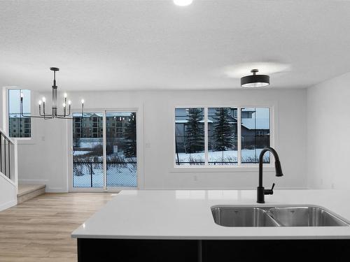 17255 9B Avenue, Edmonton, AB - Indoor Photo Showing Kitchen With Double Sink