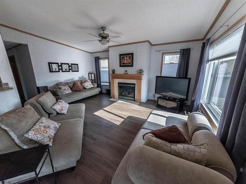 4916 56 Street, Rural Lac Ste. Anne County, AB - Indoor Photo Showing Living Room With Fireplace