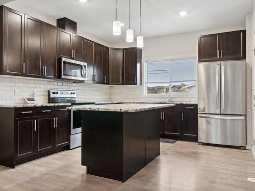 2439 18 Avenue, Edmonton, AB - Indoor Photo Showing Kitchen With Stainless Steel Kitchen With Upgraded Kitchen