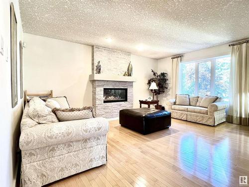 959 Lamb Crescent, Edmonton, AB - Indoor Photo Showing Living Room With Fireplace