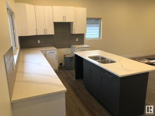 14712 108 Avenue, Edmonton, AB - Indoor Photo Showing Kitchen With Double Sink