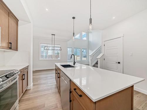 24 Jennifer Crescent, St. Albert, AB - Indoor Photo Showing Kitchen With Double Sink With Upgraded Kitchen