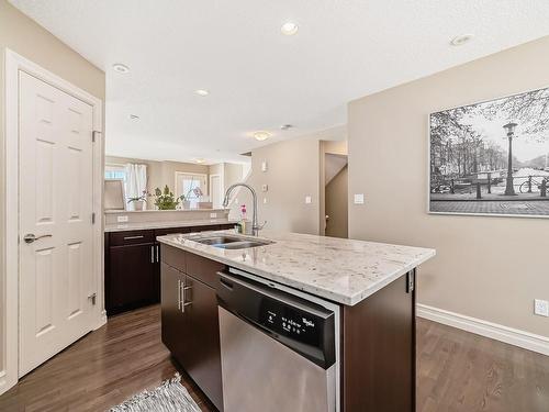 56 5317 3 Avenue Sw, Edmonton, AB - Indoor Photo Showing Kitchen With Double Sink