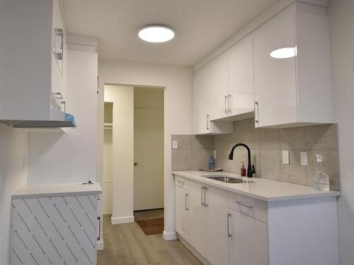 303 12921 127 Street Nw, Edmonton, AB - Indoor Photo Showing Kitchen With Double Sink