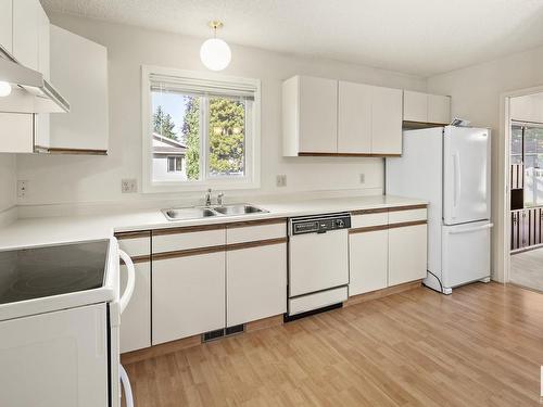 131 Knottwood Road N, Edmonton, AB - Indoor Photo Showing Kitchen With Double Sink