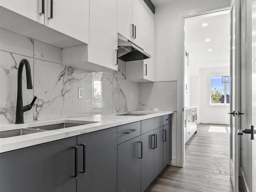 4723 168 Avenue, Edmonton, AB - Indoor Photo Showing Kitchen With Double Sink