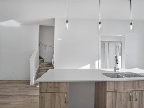 1238 Mcleod Avenue, Spruce Grove, AB - Indoor Photo Showing Kitchen With Double Sink With Upgraded Kitchen