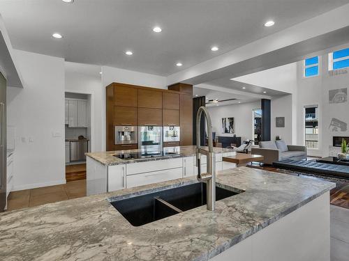 3625 Westcliff Way, Edmonton, AB - Indoor Photo Showing Kitchen With Double Sink With Upgraded Kitchen