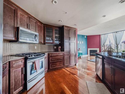 902 11933 Jasper Avenue, Edmonton, AB - Indoor Photo Showing Kitchen With Upgraded Kitchen