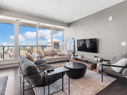 3301 10180 103 Street, Edmonton, AB - Indoor Photo Showing Living Room