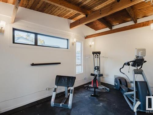 56 Michigan Street, Devon, AB - Indoor Photo Showing Gym Room