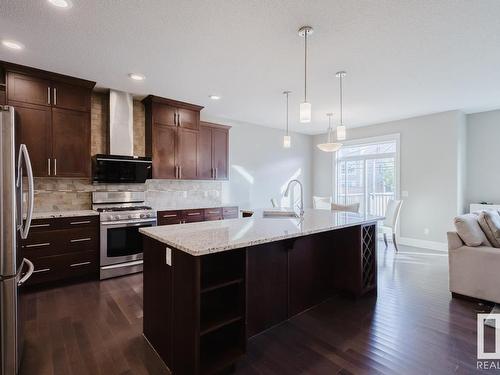 3257 Abbott Crescent, Edmonton, AB - Indoor Photo Showing Kitchen With Upgraded Kitchen