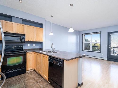 1-307 4245 139 Avenue, Edmonton, AB - Indoor Photo Showing Kitchen With Double Sink