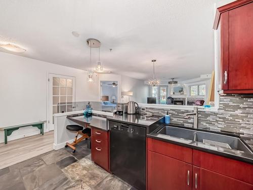 102 7905 96 Street, Edmonton, AB - Indoor Photo Showing Kitchen With Double Sink