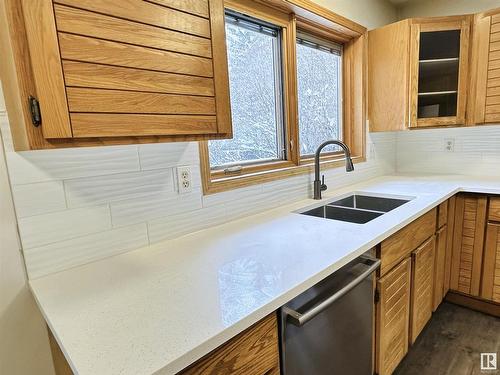 1807 104 Street, Edmonton, AB - Indoor Photo Showing Kitchen With Double Sink