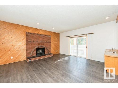 1807 104 Street, Edmonton, AB - Indoor Photo Showing Living Room With Fireplace