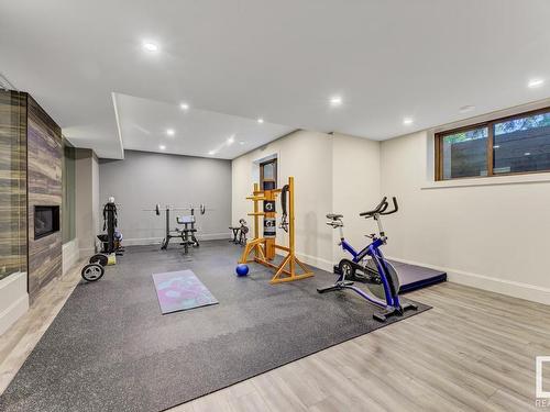 21B 25012 Sturgeon Road, Rural Sturgeon County, AB - Indoor Photo Showing Gym Room