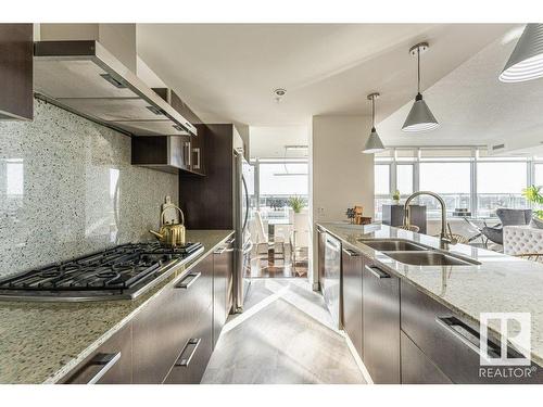 706 2612 109 Street, Edmonton, AB - Indoor Photo Showing Kitchen With Double Sink With Upgraded Kitchen