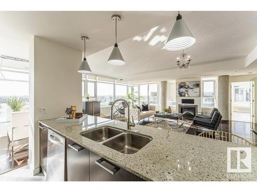 706 2612 109 Street, Edmonton, AB - Indoor Photo Showing Kitchen With Double Sink