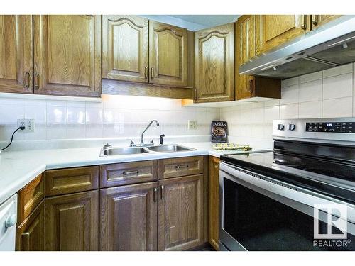 218 17151 94A Avenue, Edmonton, AB - Indoor Photo Showing Kitchen With Double Sink