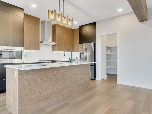 46 Edgefield Way, St. Albert, AB - Indoor Photo Showing Kitchen With Stainless Steel Kitchen