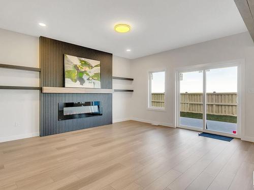 46 Edgefield Way, St. Albert, AB - Indoor Photo Showing Living Room With Fireplace